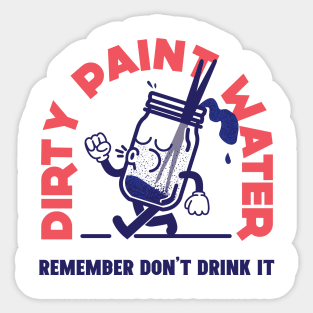 Dirty Paint Water Sticker